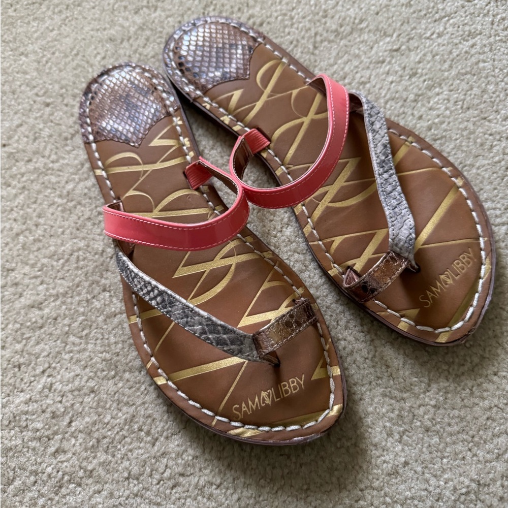 Sam & Libby Sandals in Coral